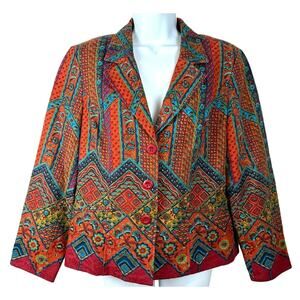 NWT Coldwater Creek Ethnic Stripe Jacket - Size 6 - Never Removed From Bag